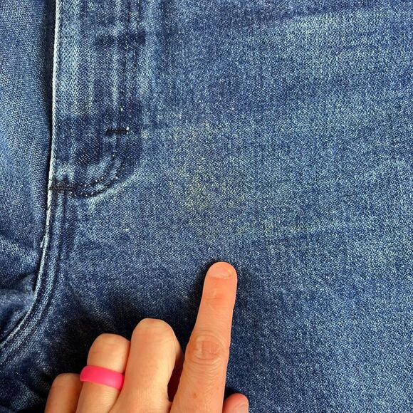 Vtg Wrangler 13MWZ Men's Jeans 35X38 (32X38) Blue Denim Jeans Made In USA - Picture 3 of 11